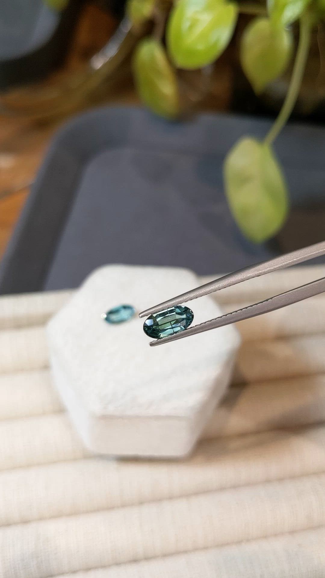 1.71&nbsp;Ct.Tw.Total Carat Weight Blue Tourmaline Pair from Namibia Size Video