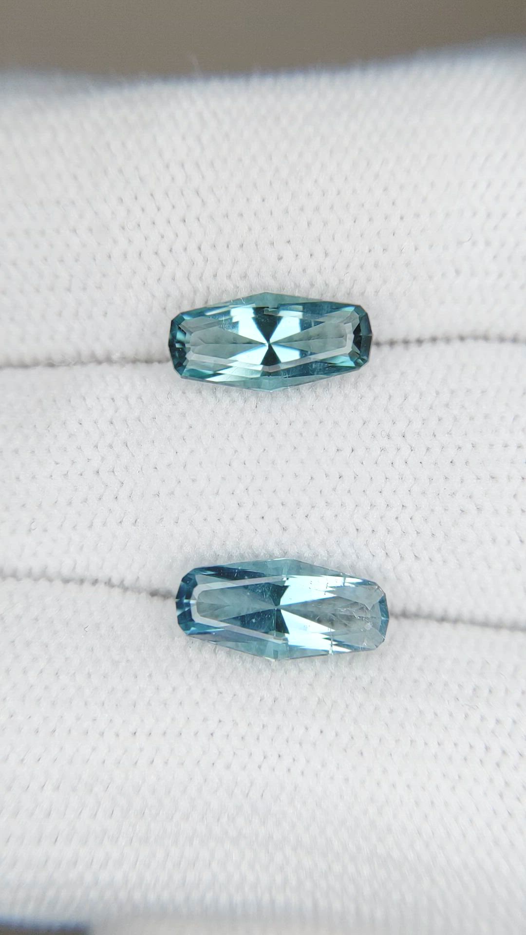 2.69&nbsp;Ct.Tw.Total Carat Weight Blue Tourmaline Pair from Namibia Size Video