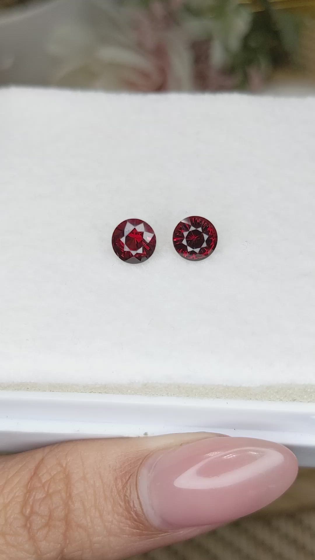 2.42&nbsp;Ct.Tw.Total Carat Weight Reddish Orange Hessonite Garnet Pair from Madagascar Size Video
