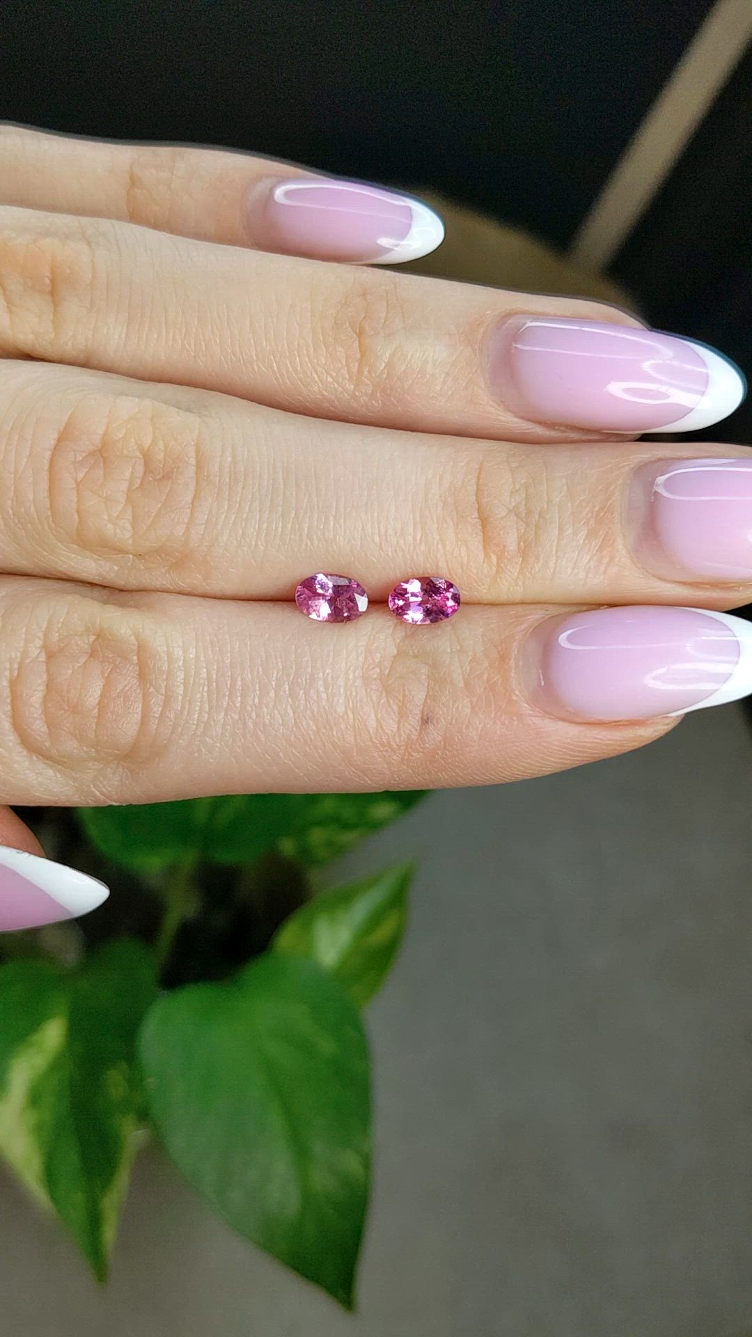 0.78&nbsp;Ct.Tw.Total Carat Weight Pink Tourmaline Pair from Brazil Size Video