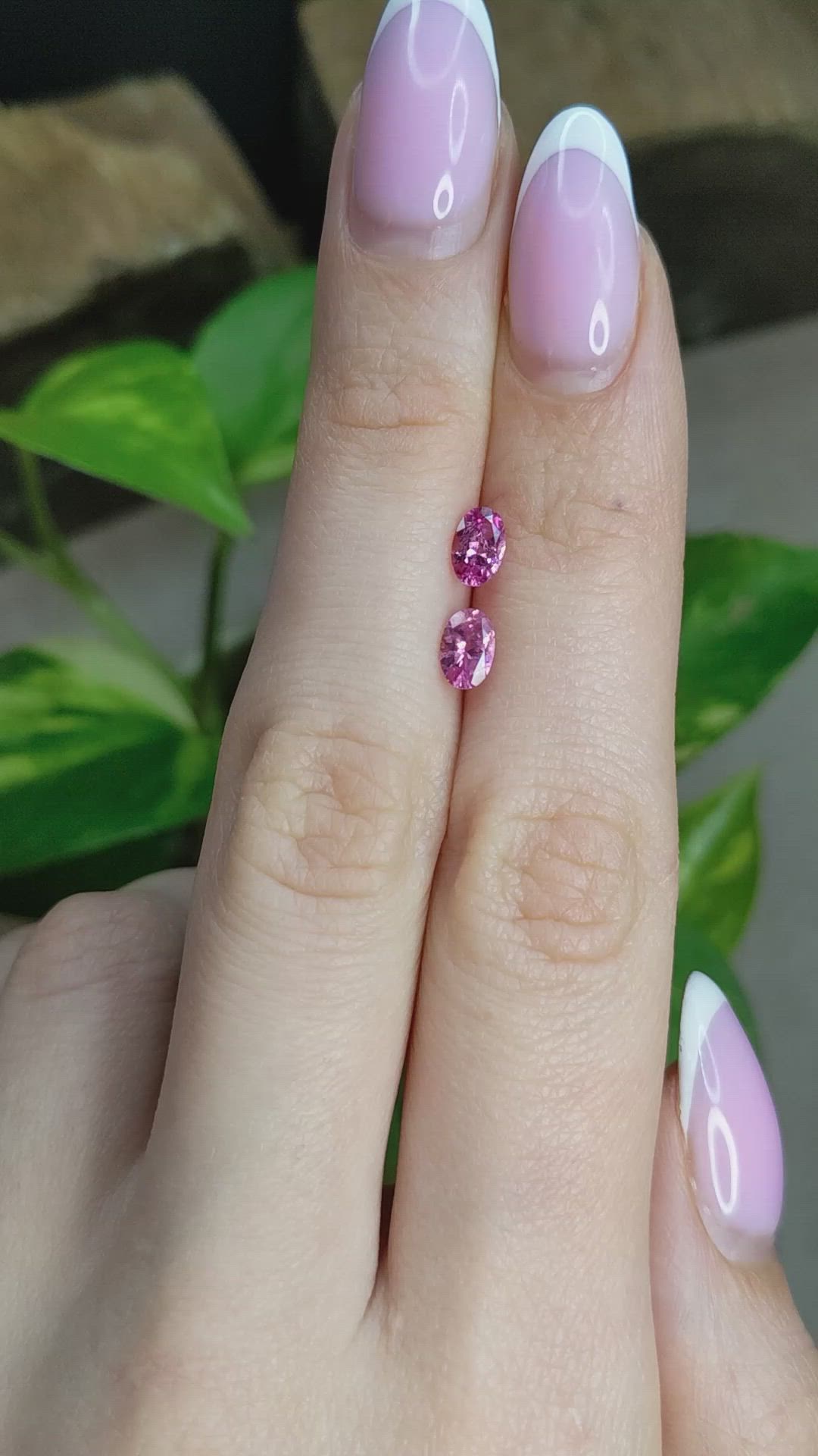 0.78&nbsp;Ct.Tw.Total Carat Weight Pink Tourmaline Pair from Brazil Size Video