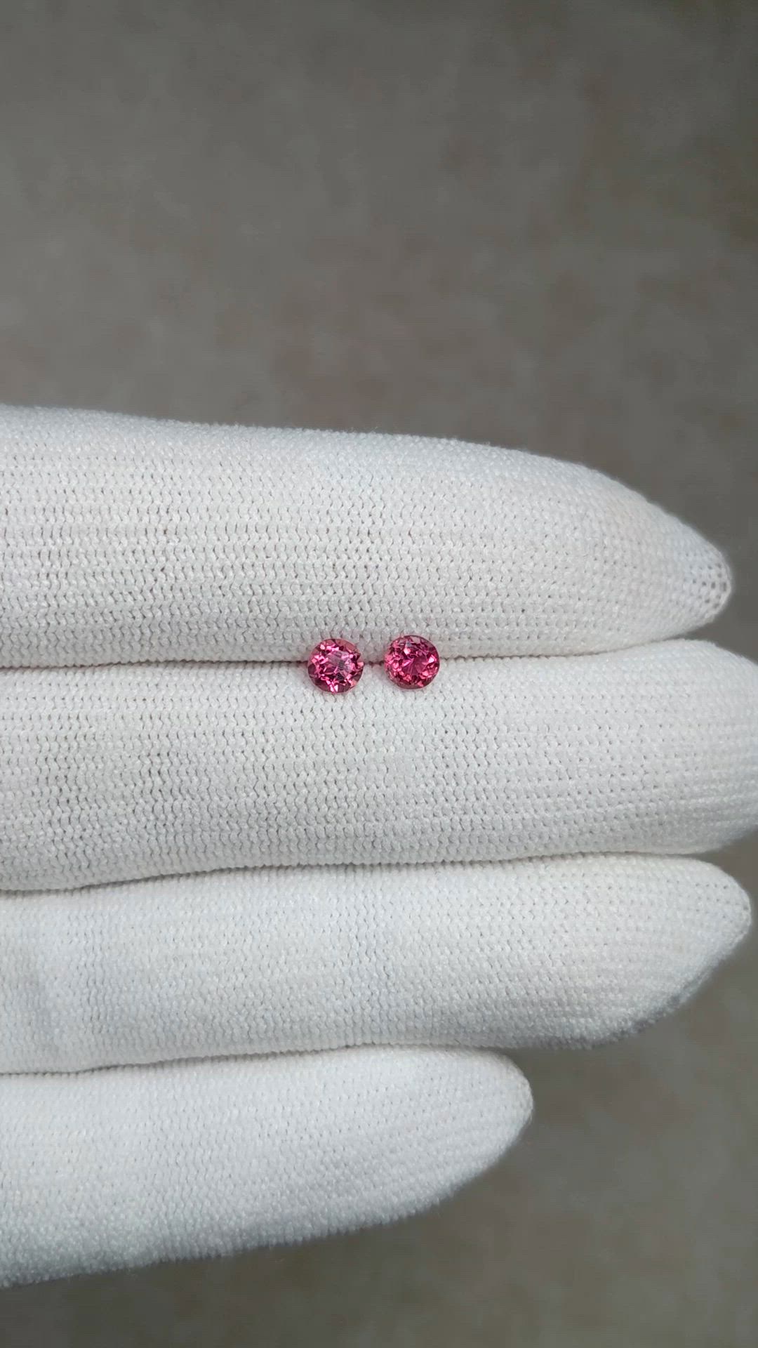 0.55&nbsp;Ct.Tw.Total Carat Weight Pink Tourmaline Pair from Brazil Size Video