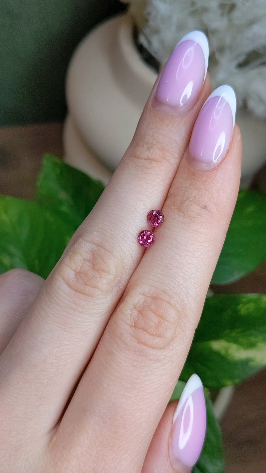 0.55&nbsp;Ct.Tw.Total Carat Weight Pink Tourmaline Pair from Brazil Size Video
