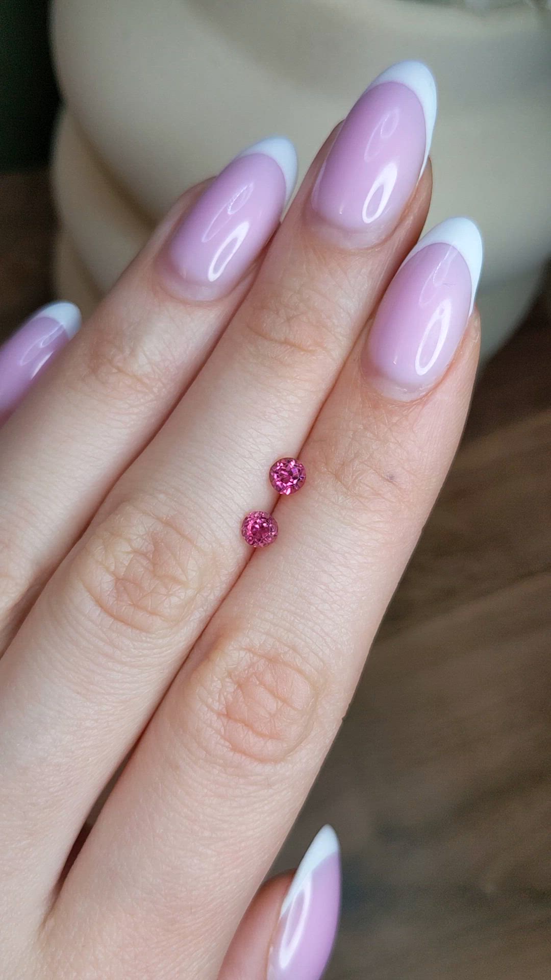 0.55&nbsp;Ct.Tw.Total Carat Weight Pink Tourmaline Pair from Brazil Size Video