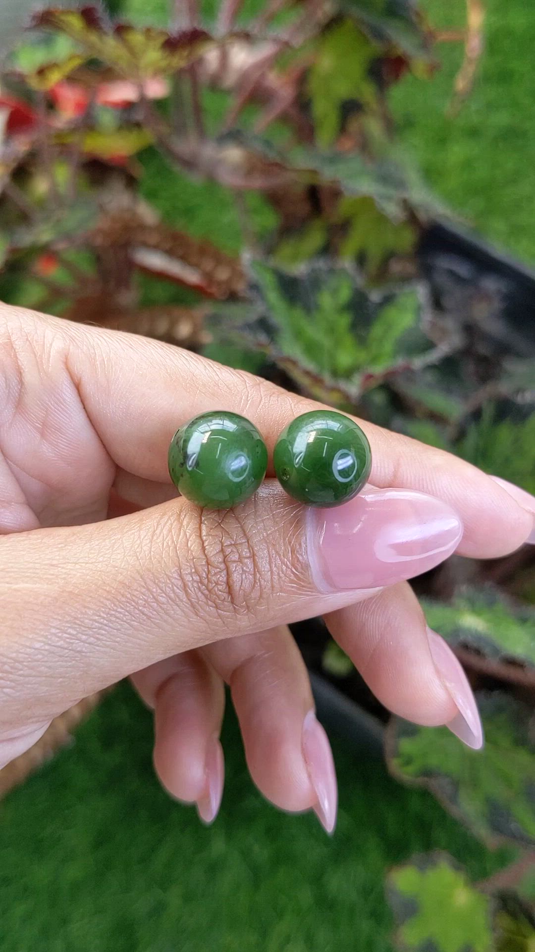 28.21 Ct.Tw.Total Carat Weight Green Jade Pair from Burma (Myanmar) Size Video