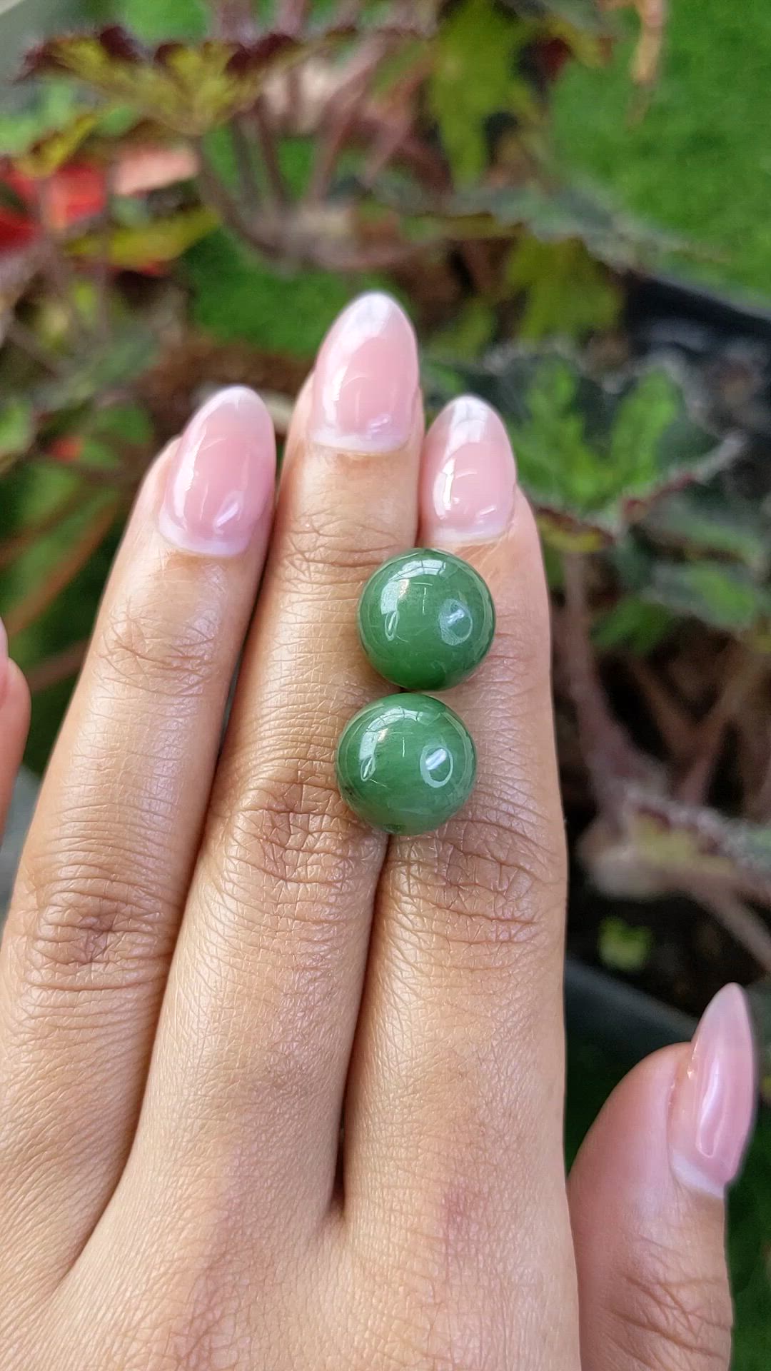 28.54 Ct.Tw.Total Carat Weight Green Jade Pair from Burma (Myanmar) Size Video