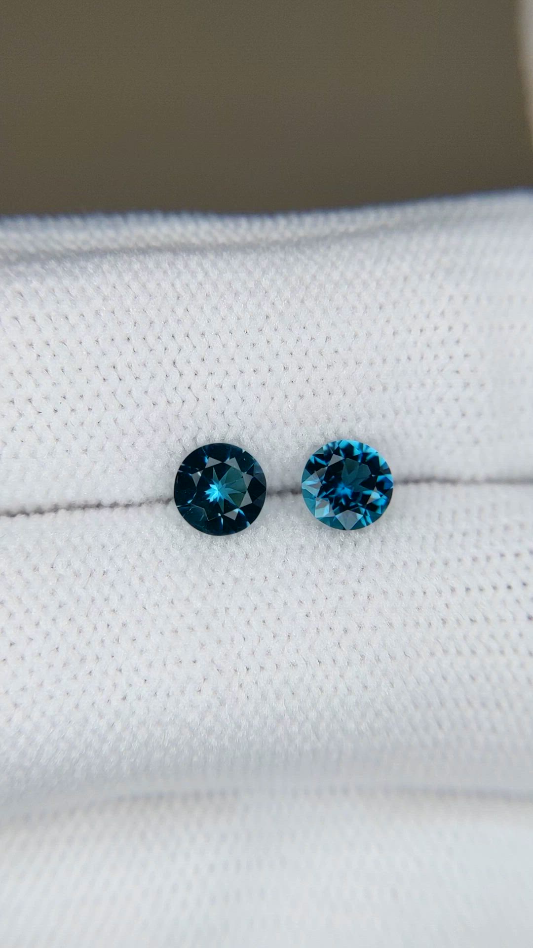 0.80&nbsp;Ct.Tw.Total Carat Weight Blue Tourmaline Pair from Namibia Size Video