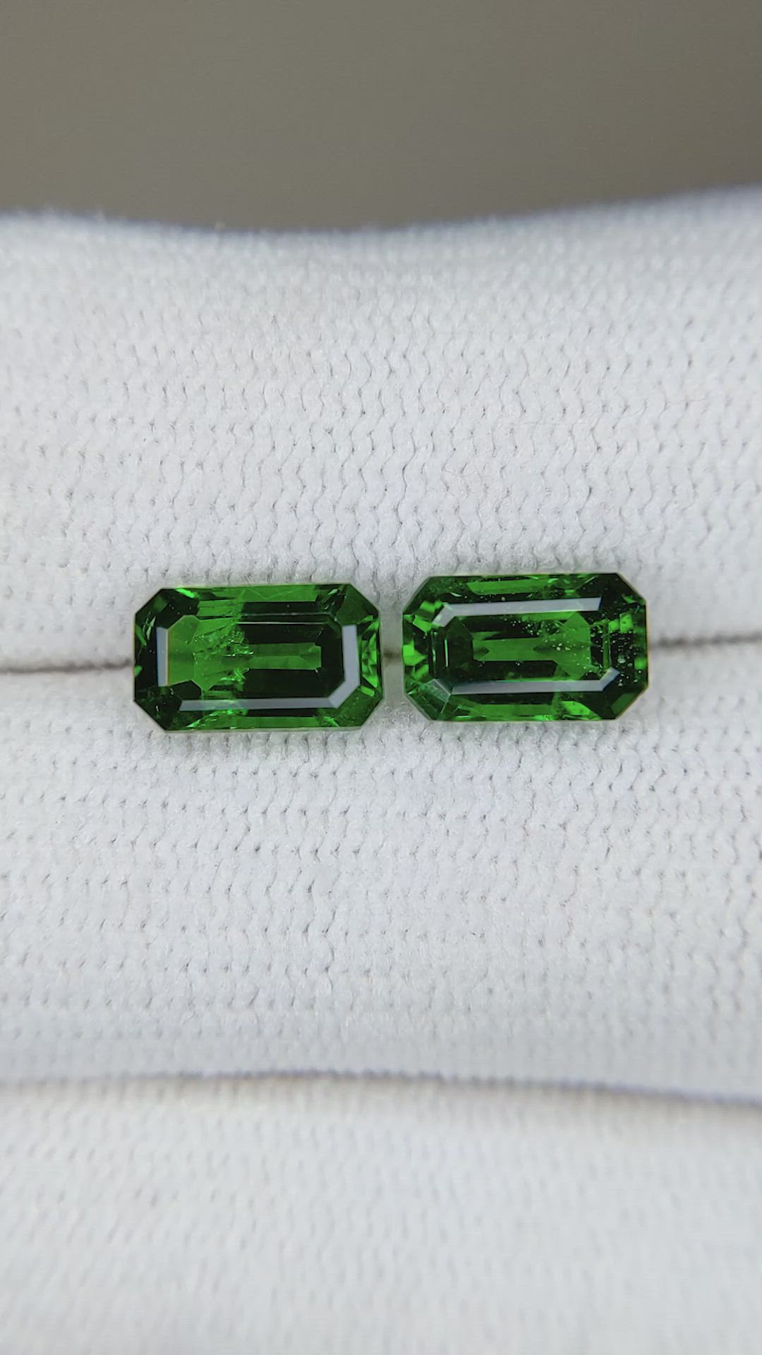 2.69 Ct.Tw.Total Carat Weight Tsavorite Garnet Pair from Madagascar Size Video