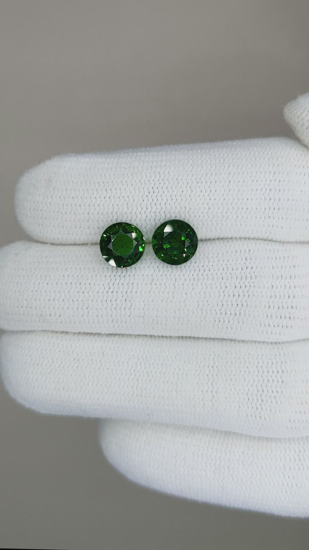 3.25 Ct.Tw.Total Carat Weight Tsavorite Garnet Pair from Madagascar Size Video