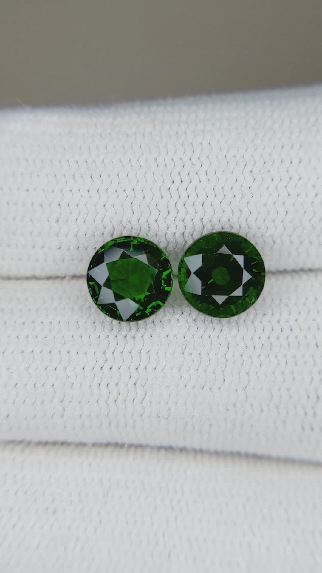 3.25 Ct.Tw.Total Carat Weight Tsavorite Garnet Pair from Madagascar Size Video