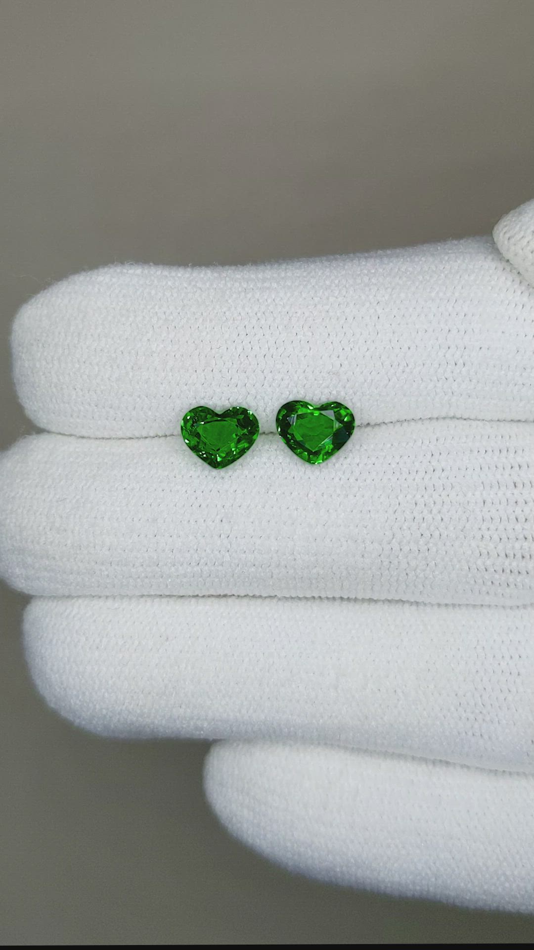2.00 Ct.Tw.Total Carat Weight Tsavorite Garnet Pair from Madagascar Size Video