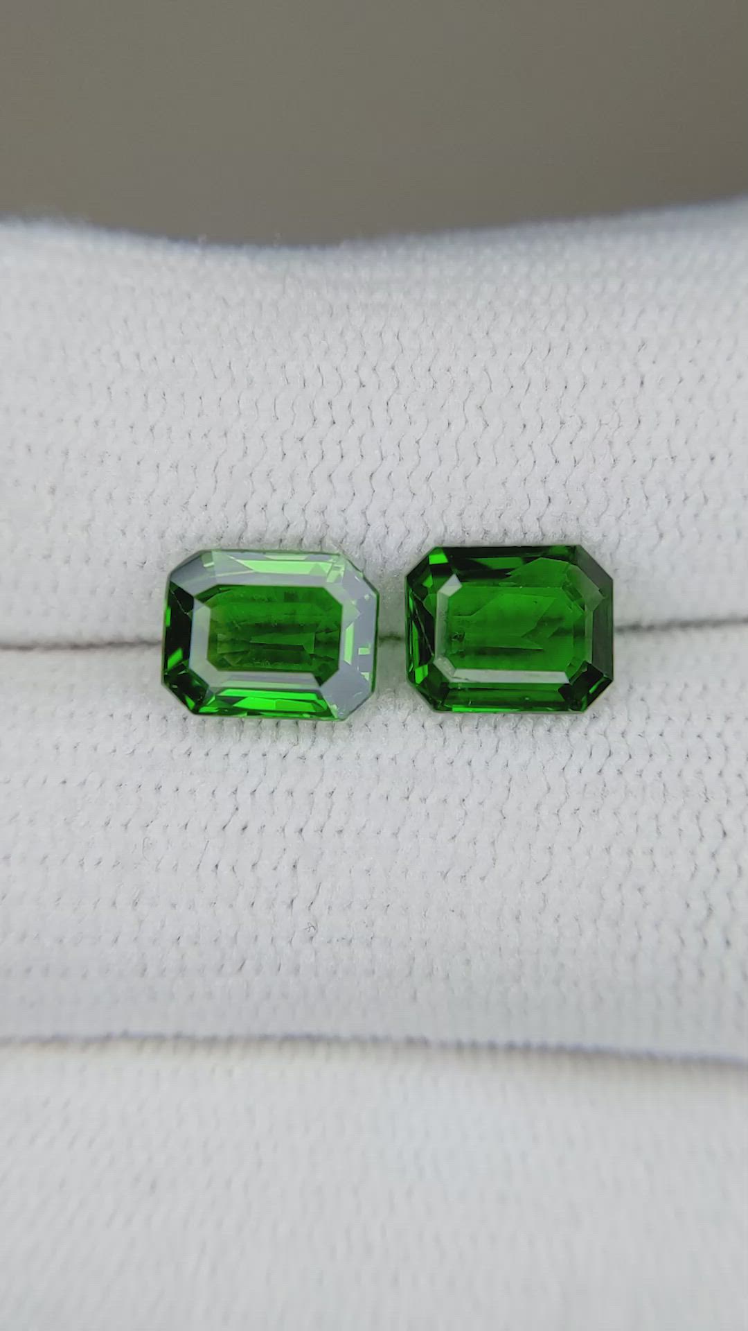 2.68 Ct.Tw.Total Carat Weight Tsavorite Garnet Pair from Madagascar Size Video