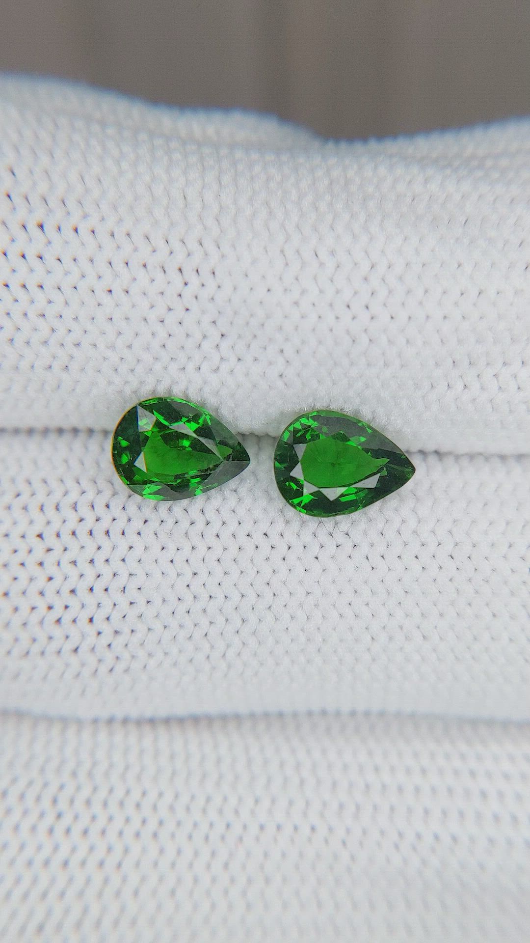 2.11 Ct.Tw.Total Carat Weight Tsavorite Garnet Pair from Madagascar Size Video