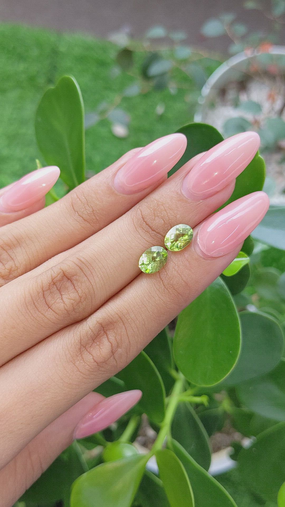 2.66 Ct.Tw.Total Carat Weight Peridot Pair from Ceylon (Sri Lanka) Size Video