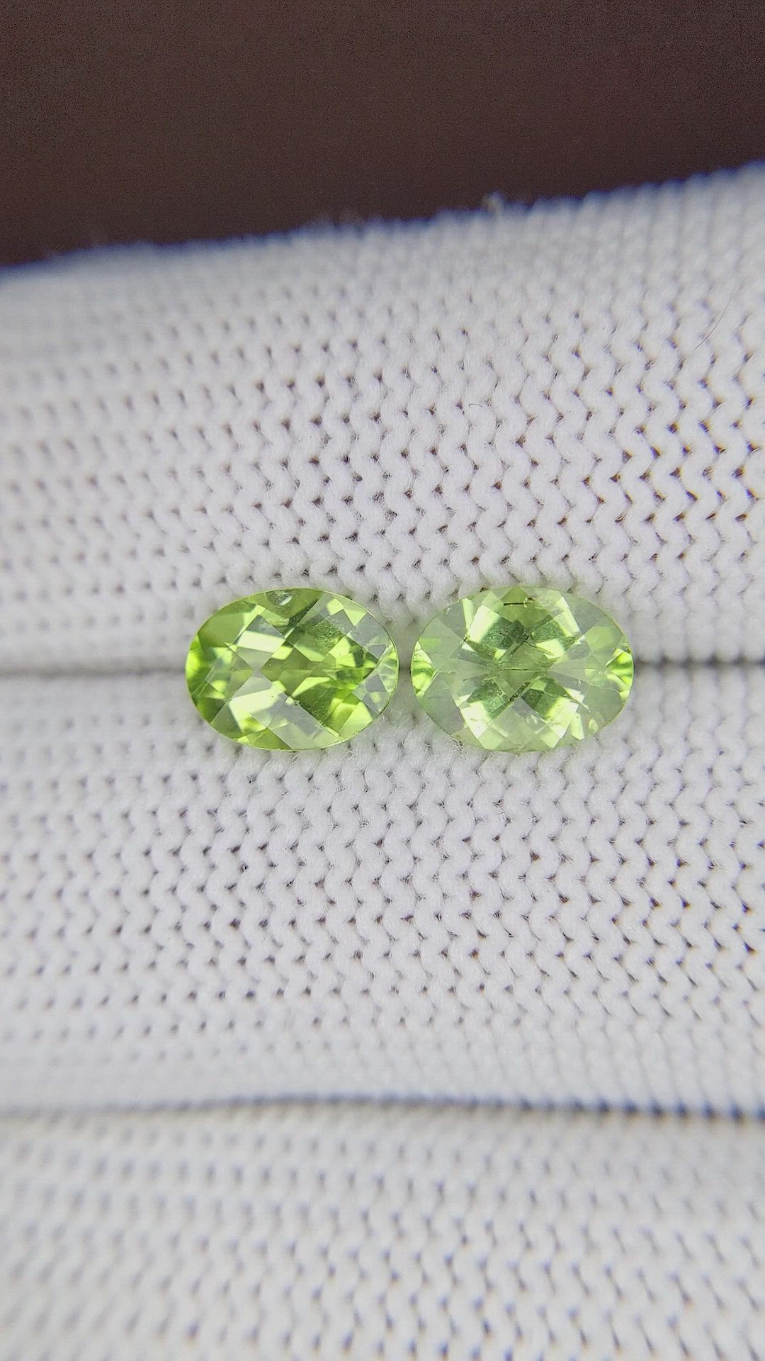 2.66 Ct.Tw.Total Carat Weight Peridot Pair from Ceylon (Sri Lanka) Size Video