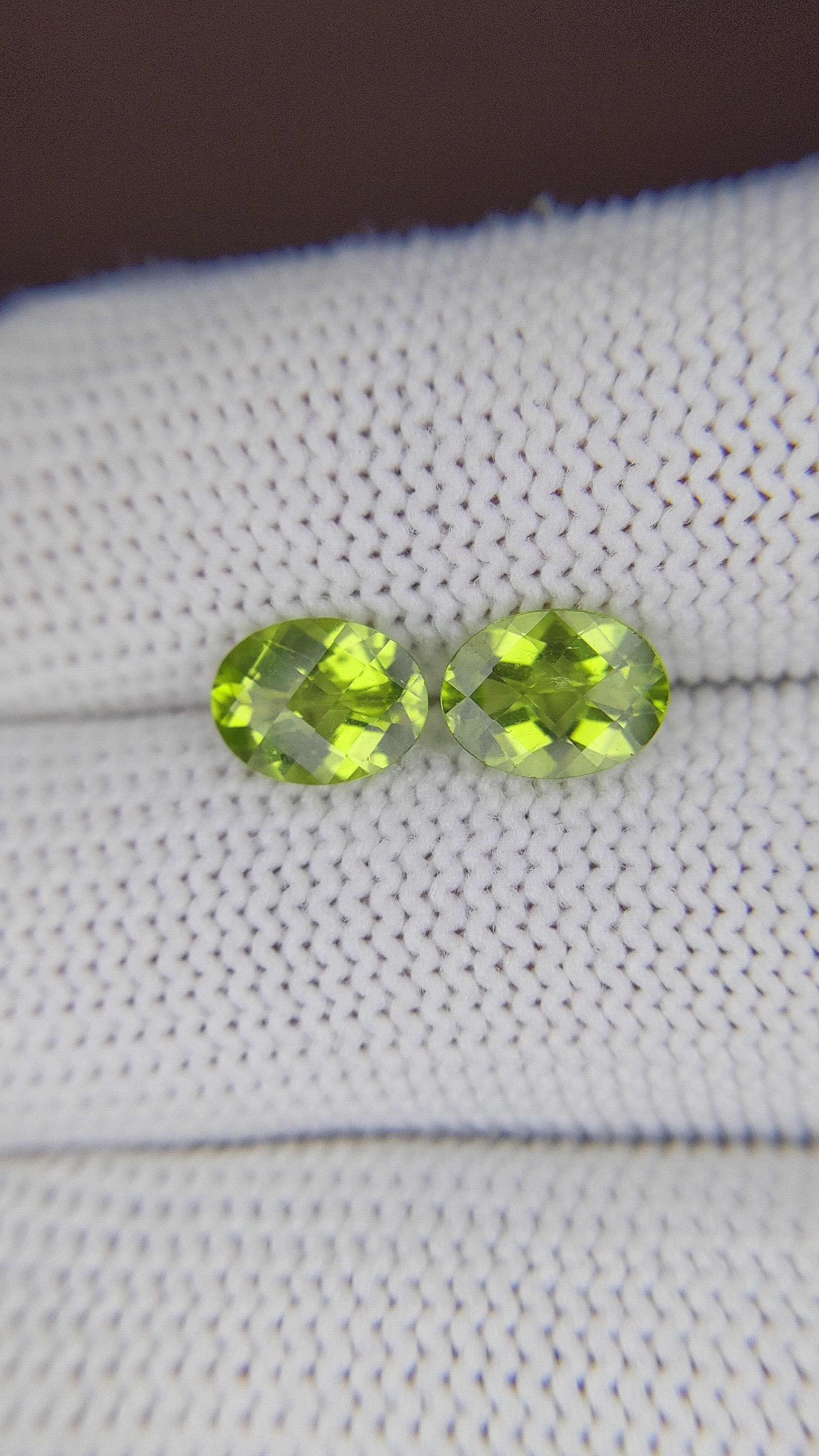 2.43 Ct.Tw.Total Carat Weight Peridot Pair from Ceylon (Sri Lanka) Size Video