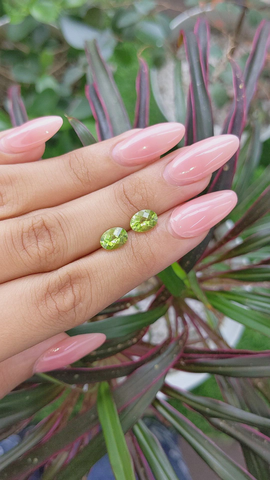 2.53 Ct.Tw.Total Carat Weight Peridot Pair from Ceylon (Sri Lanka) Size Video