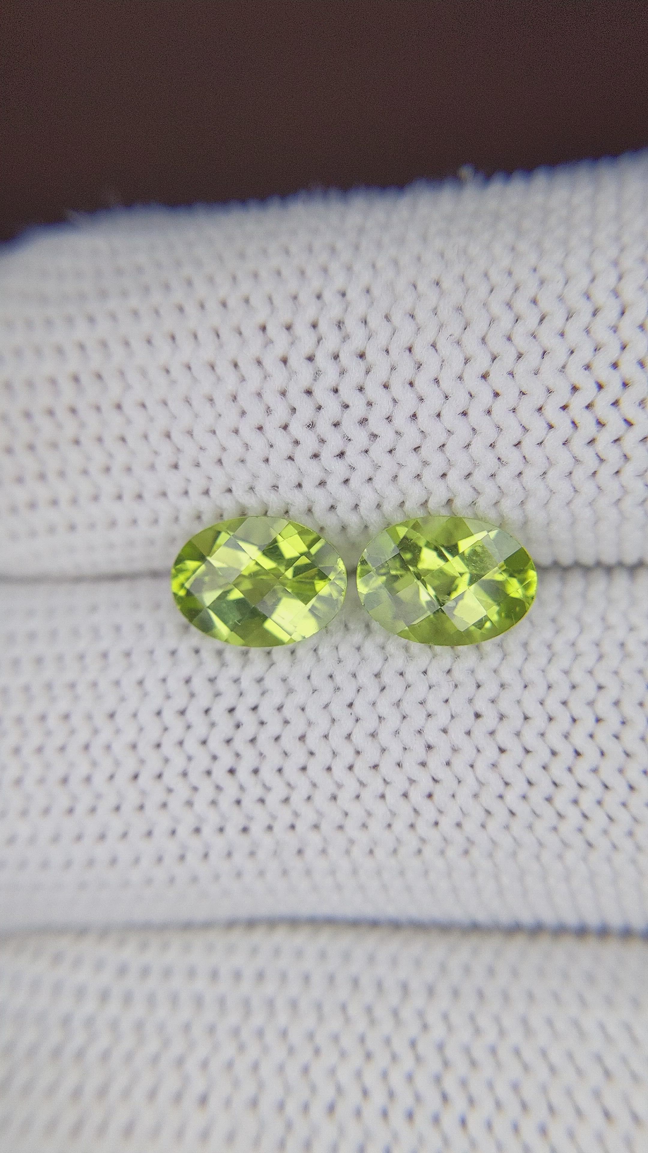 2.53 Ct.Tw.Total Carat Weight Peridot Pair from Ceylon (Sri Lanka) Size Video