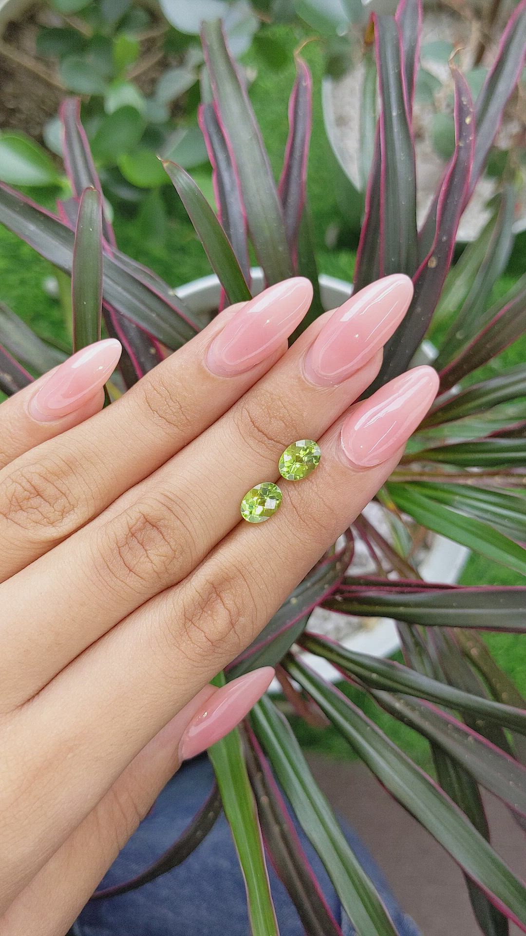 2.53 Ct.Tw.Total Carat Weight Peridot Pair from Ceylon (Sri Lanka) Size Video