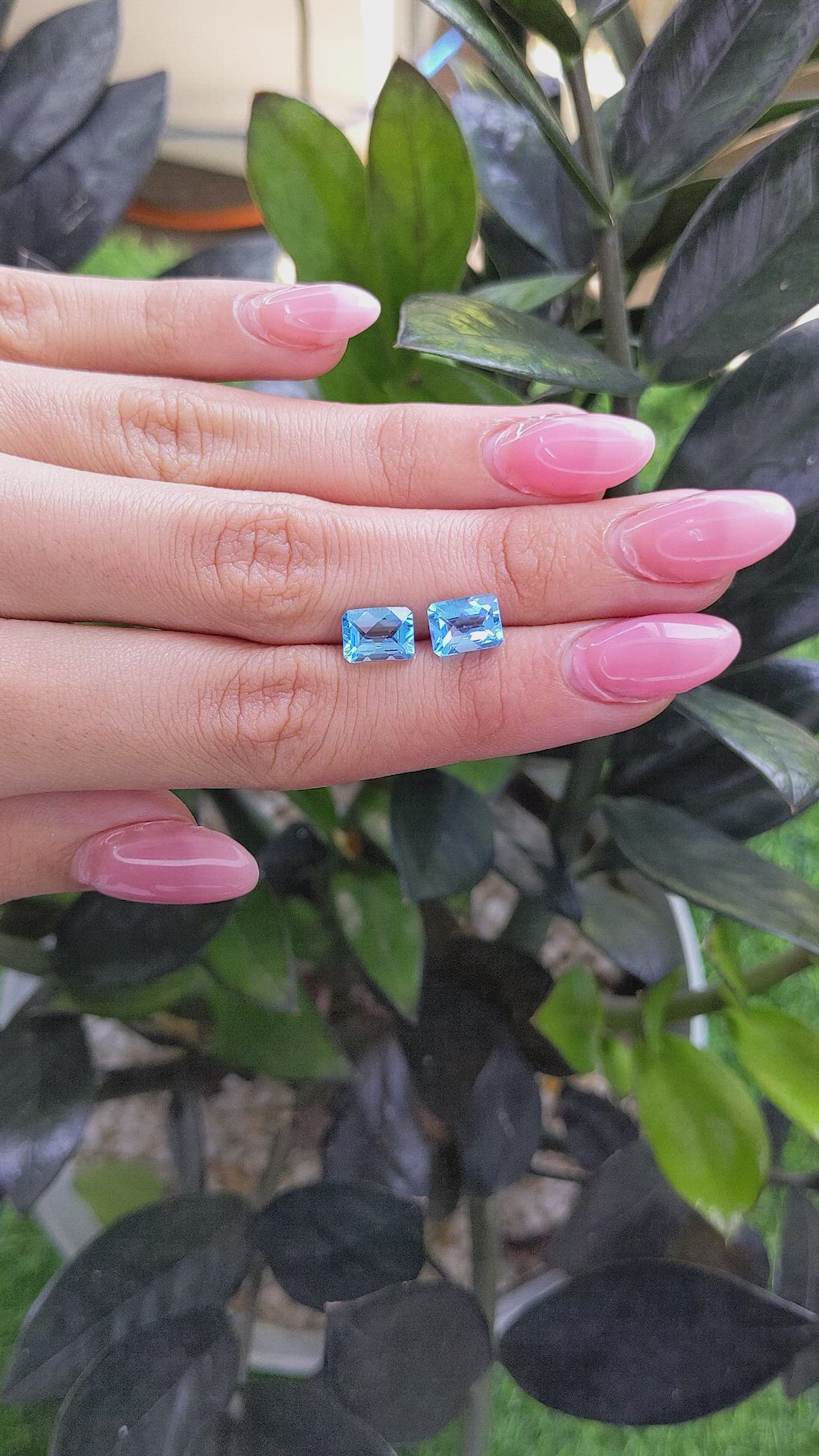 4.21 Ct.Tw.Total Carat Weight Topaz Pair from Ceylon (Sri Lanka) Size Video