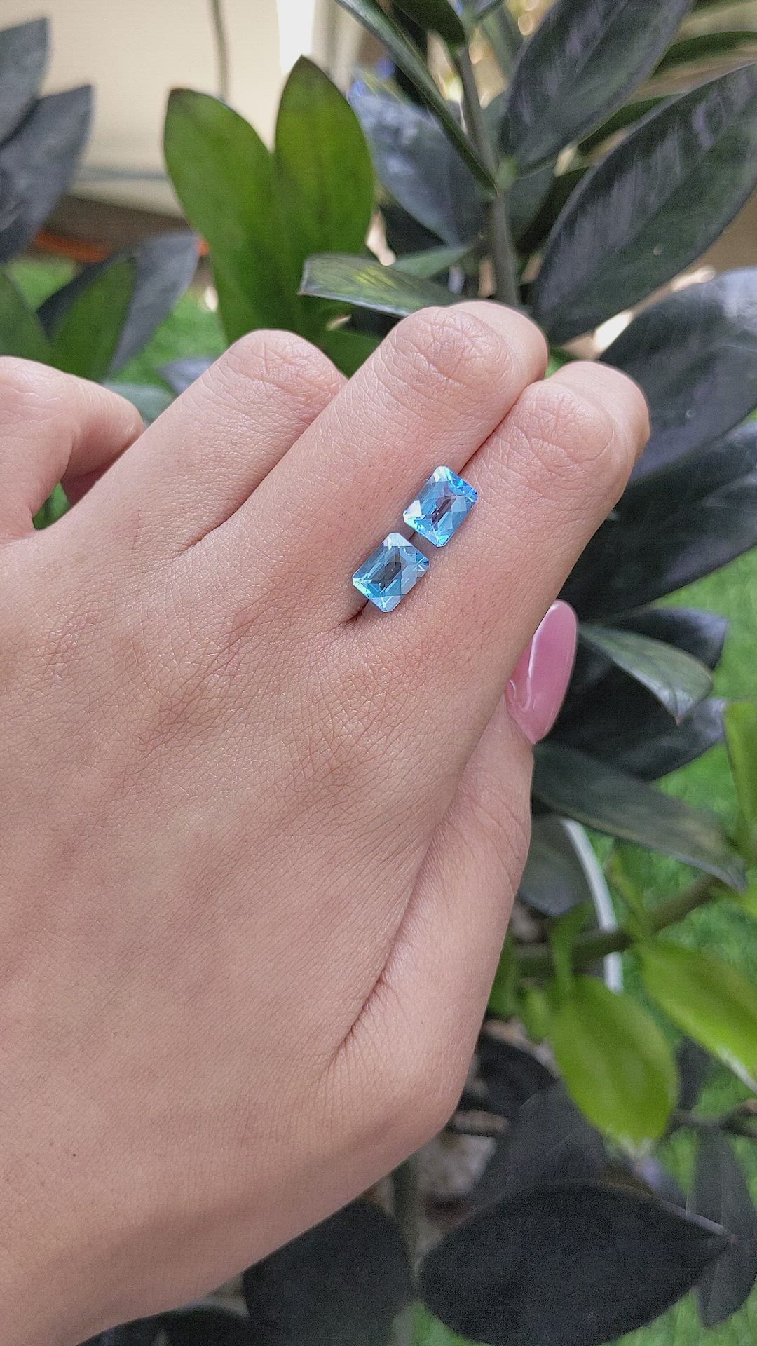 4.21 Ct.Tw.Total Carat Weight Topaz Pair from Ceylon (Sri Lanka) Size Video