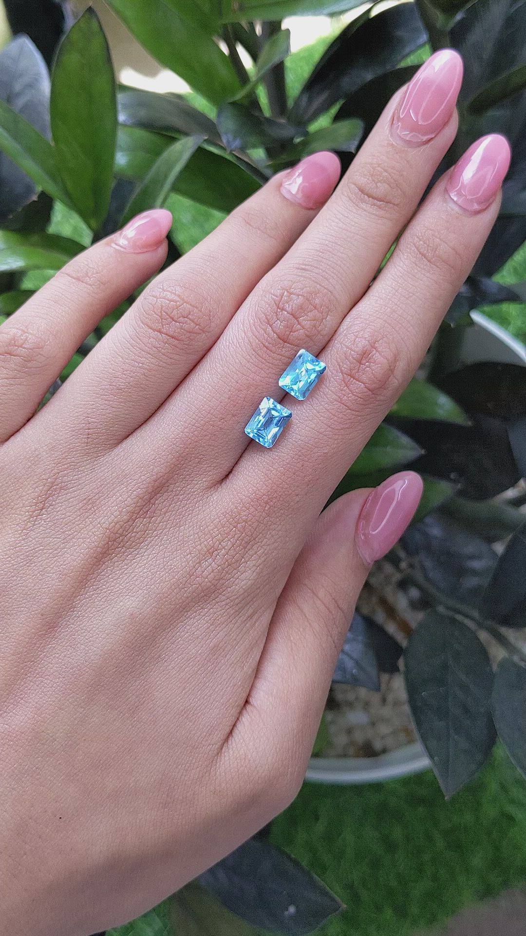 4.20 Ct.Tw.Total Carat Weight Topaz Pair from Ceylon (Sri Lanka) Size Video