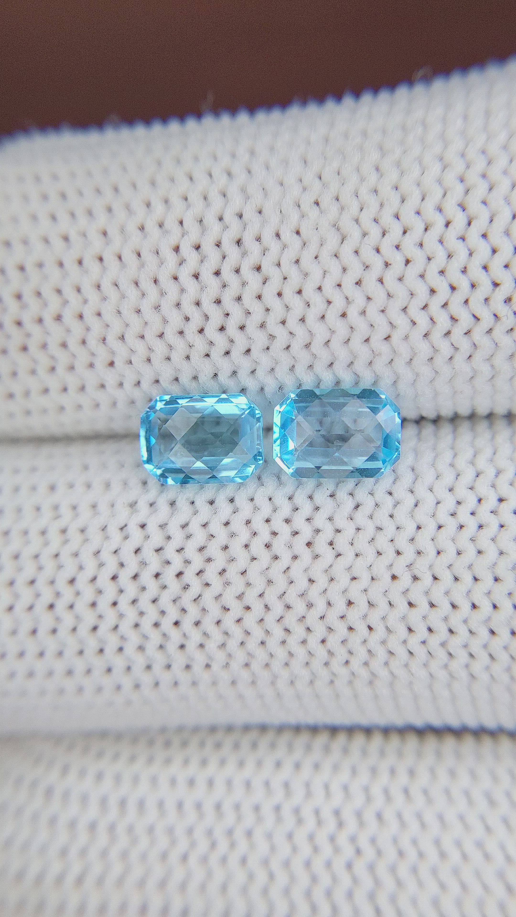 2.16 Ct.Tw.Total Carat Weight Topaz Pair from Ceylon (Sri Lanka) Size Video