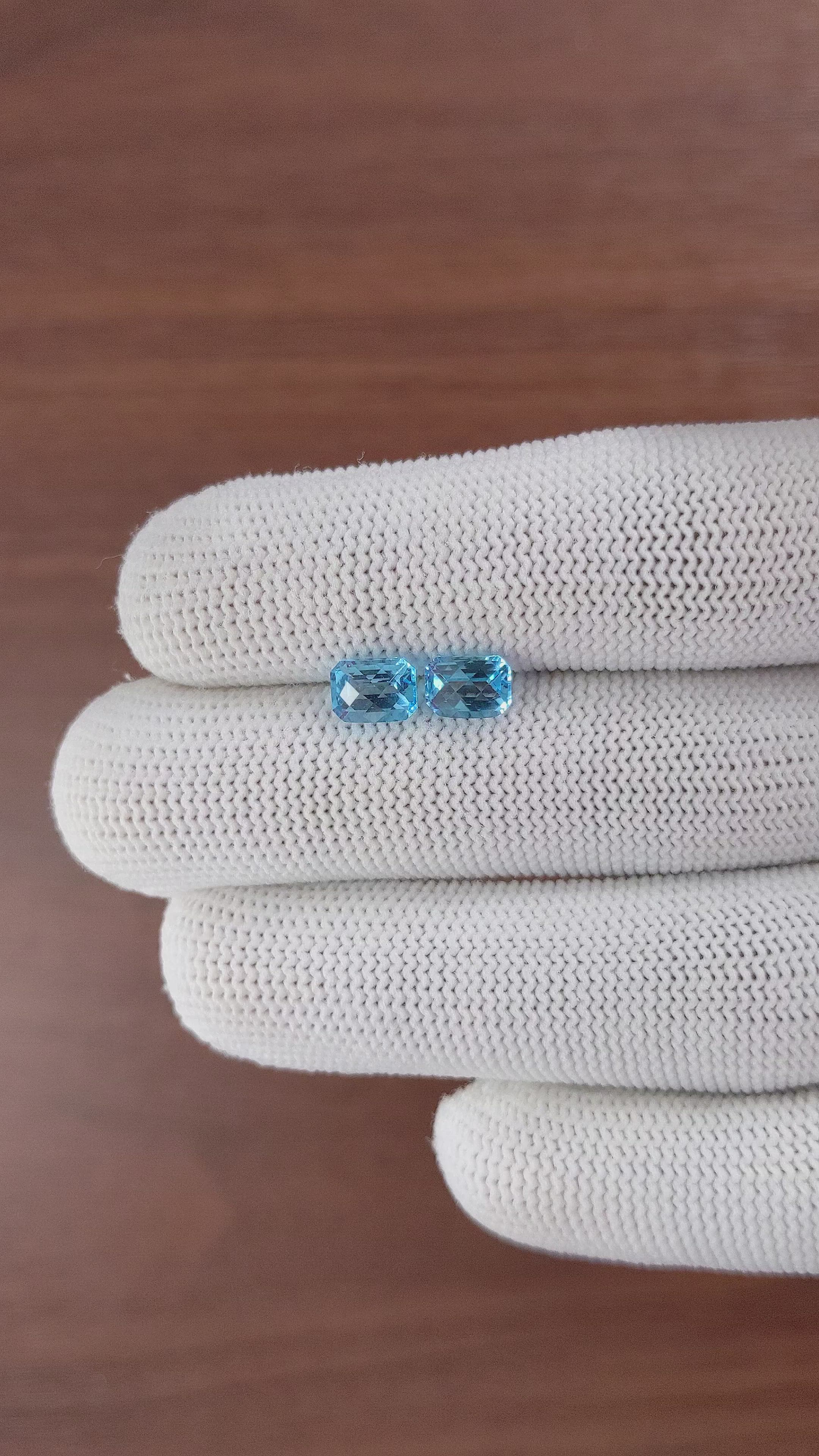 2.73&nbsp;Ct.Tw.Total Carat Weight Topaz Pair from Ceylon (Sri Lanka) Size Video