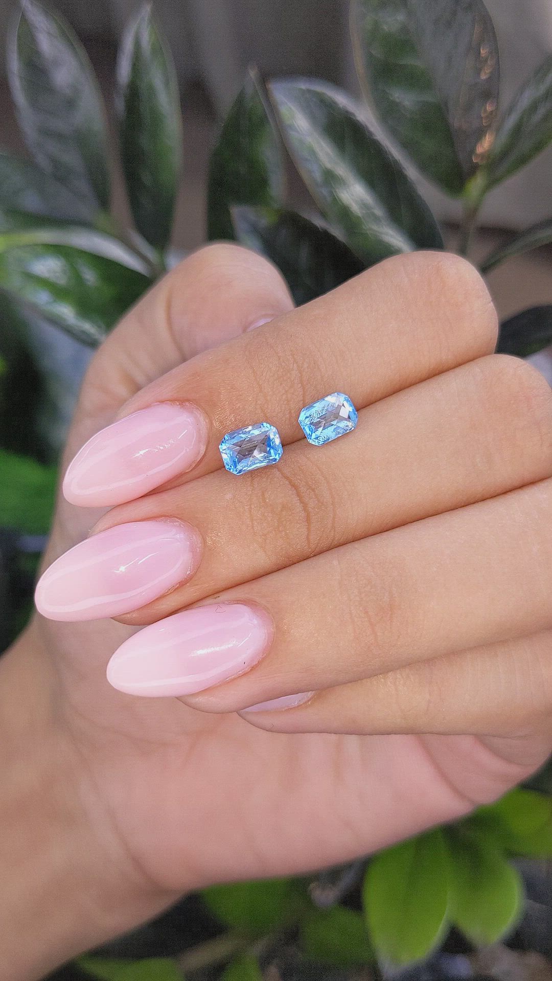 2.58 Ct.Tw.Total Carat Weight Topaz Pair from Ceylon (Sri Lanka) Size Video