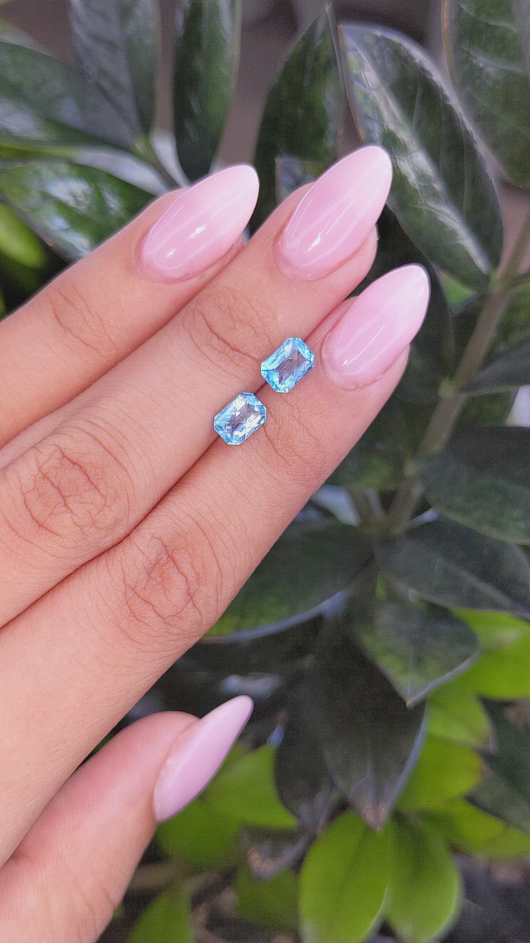 2.58 Ct.Tw.Total Carat Weight Topaz Pair from Ceylon (Sri Lanka) Size Video