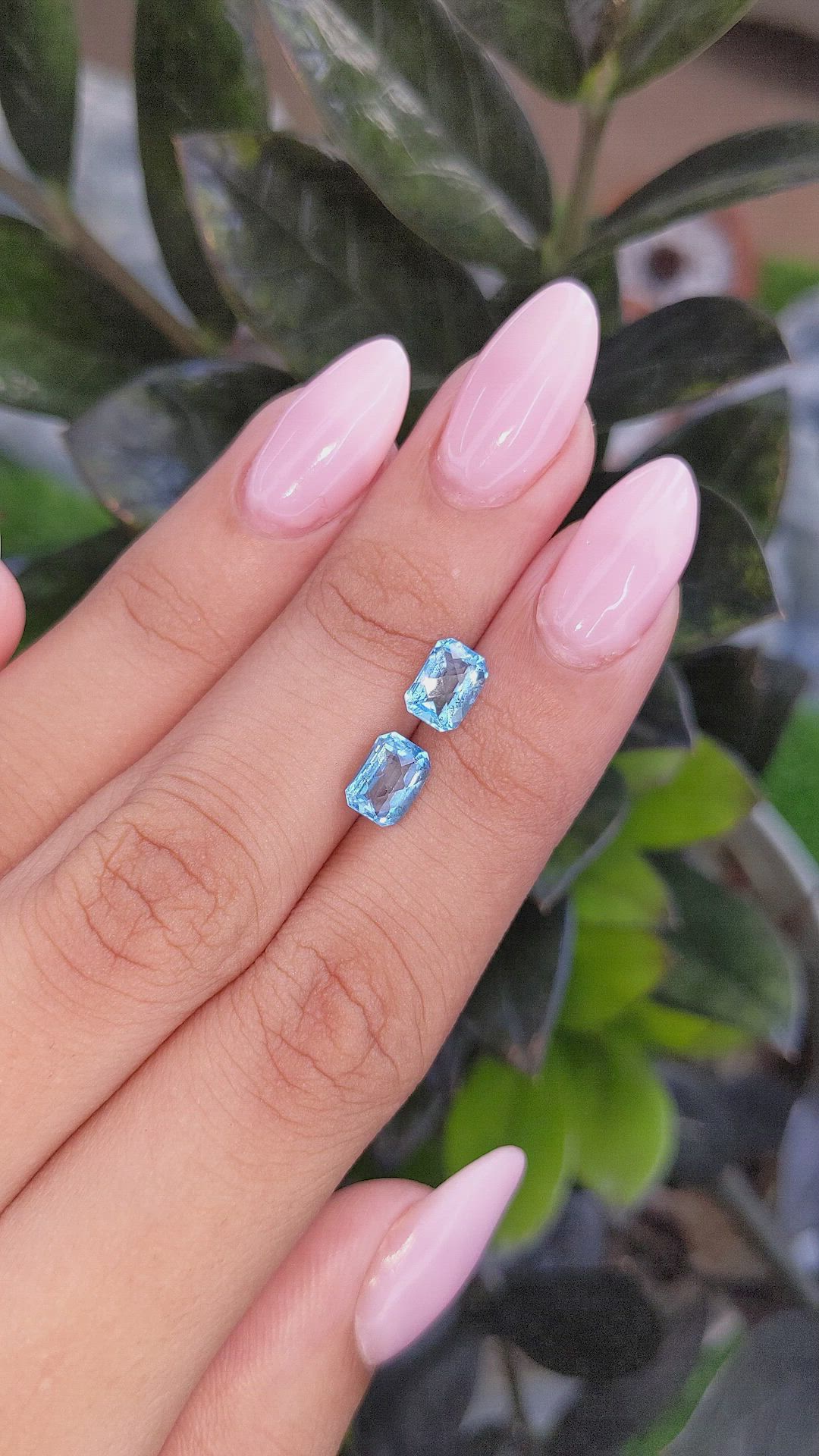 2.86 Ct.Tw.Total Carat Weight Topaz Pair from Ceylon (Sri Lanka) Size Video