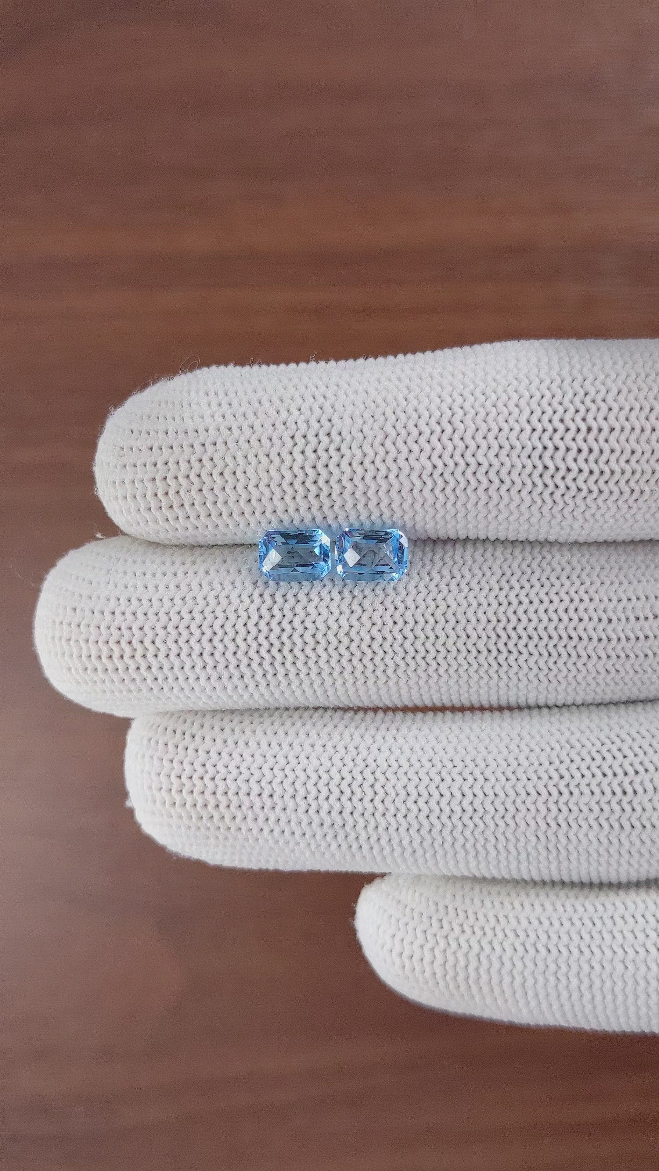 2.66 Ct.Tw.Total Carat Weight Topaz Pair from Ceylon (Sri Lanka) Size Video