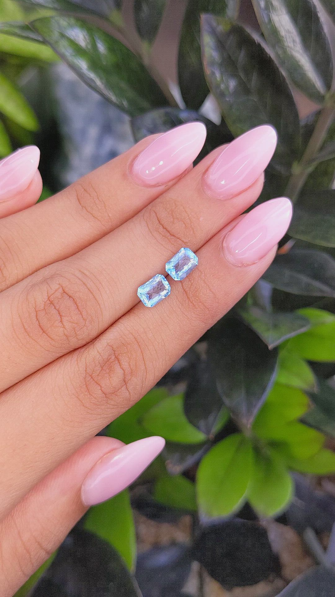 2.66 Ct.Tw.Total Carat Weight Topaz Pair from Ceylon (Sri Lanka) Size Video