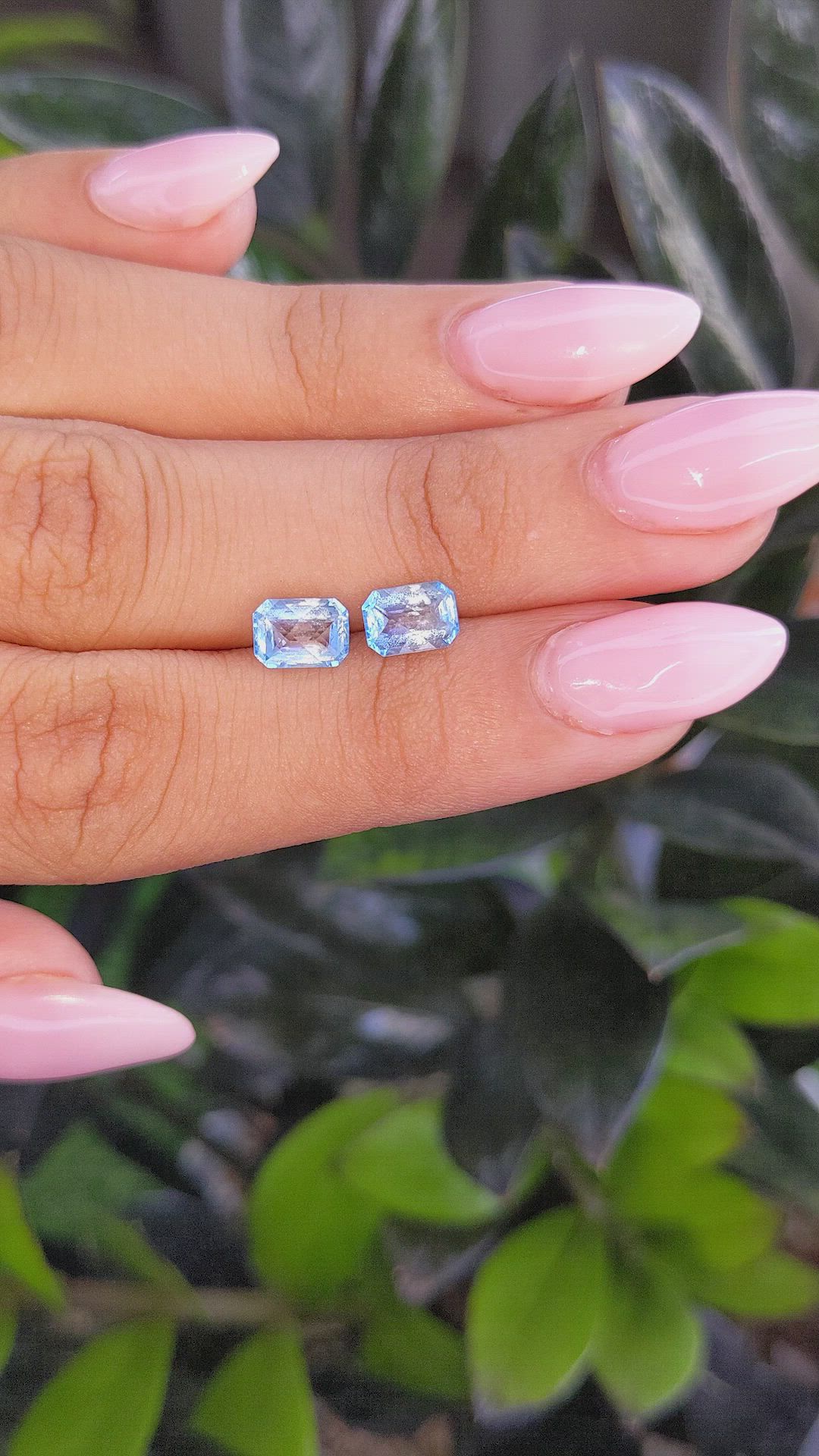 2.66 Ct.Tw.Total Carat Weight Topaz Pair from Ceylon (Sri Lanka) Size Video