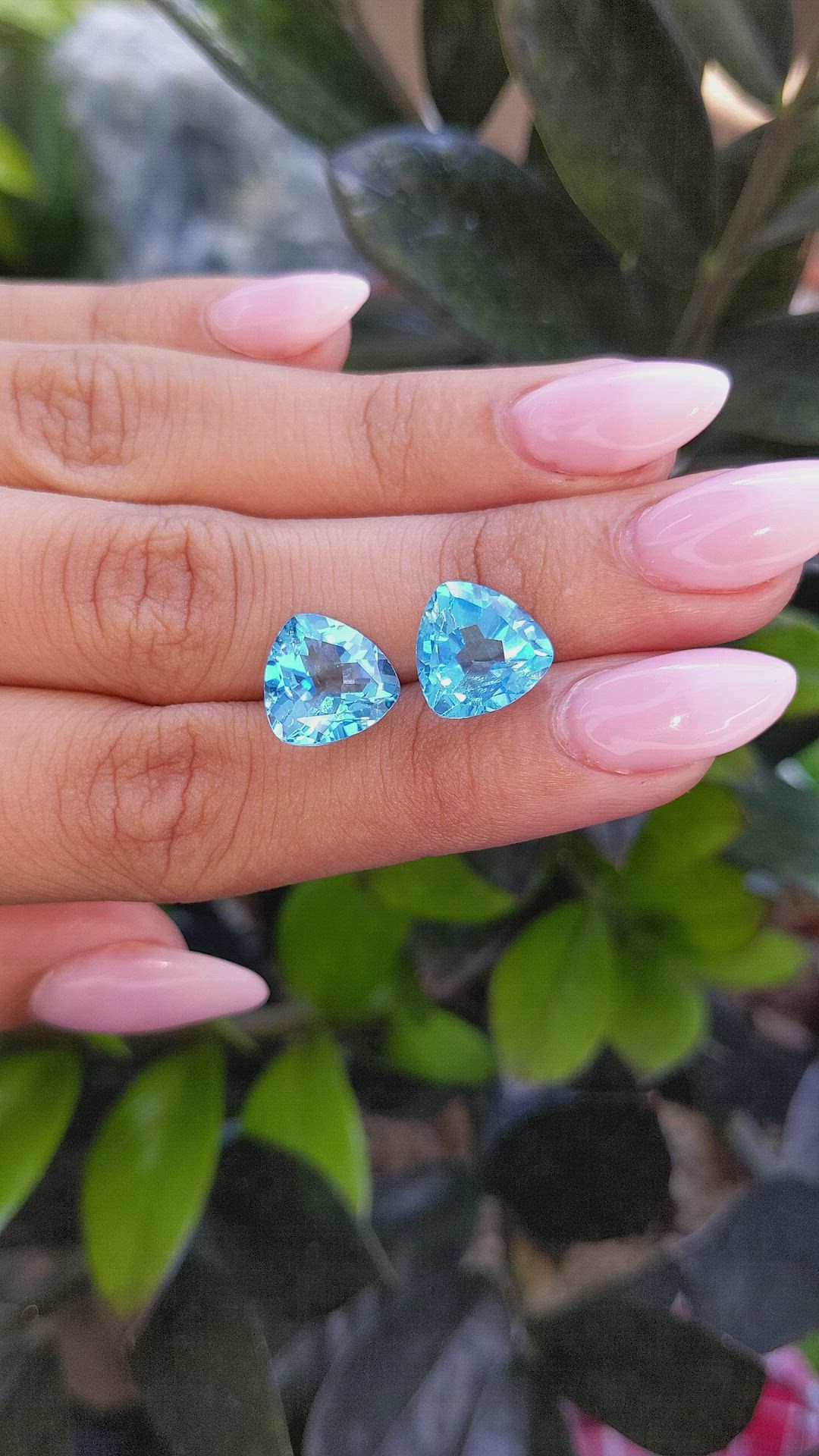 11.70 Ct.Tw.Total Carat Weight Topaz Pair from Ceylon (Sri Lanka) Size Video