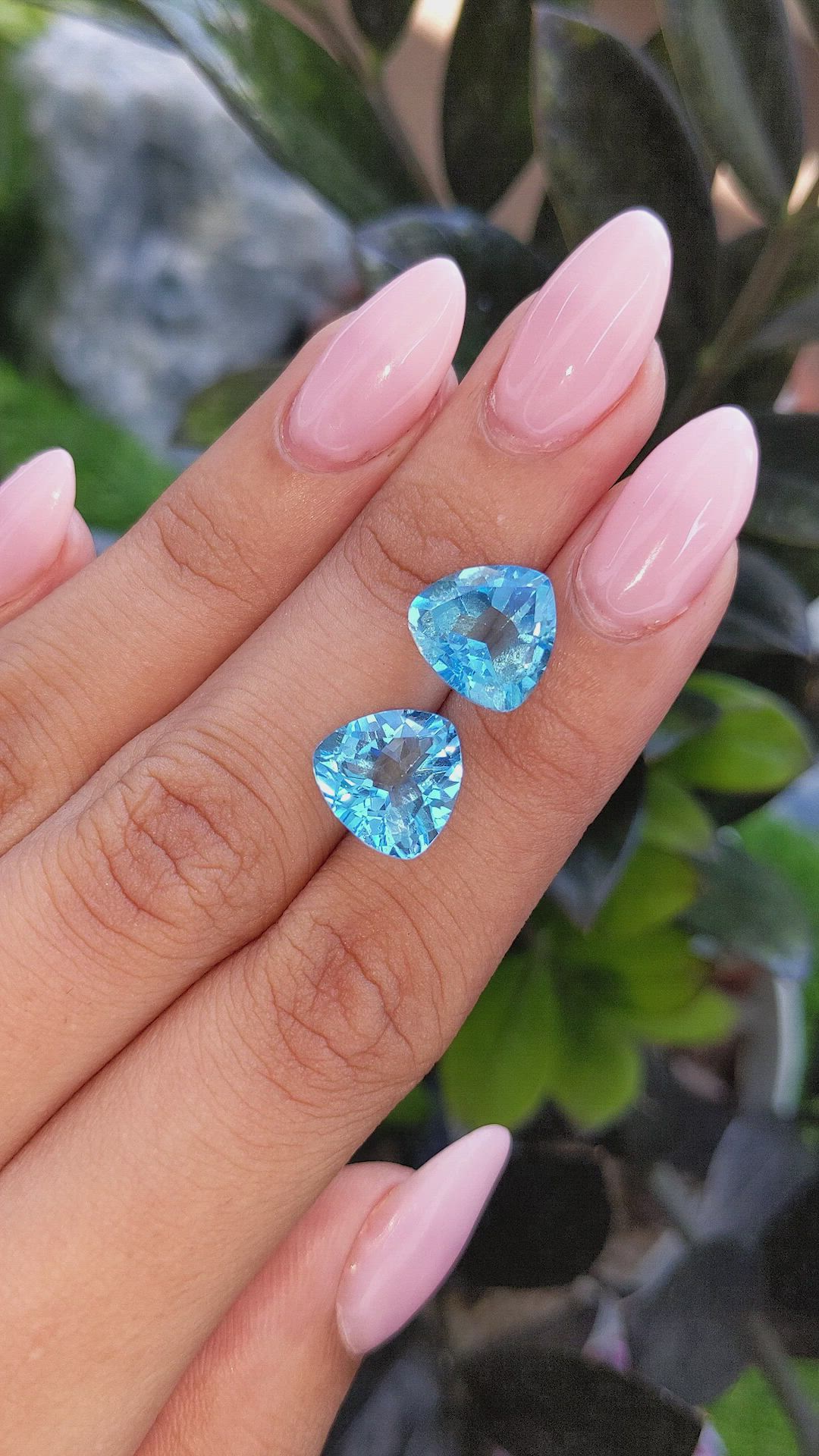 11.70 Ct.Tw.Total Carat Weight Topaz Pair from Ceylon (Sri Lanka) Size Video