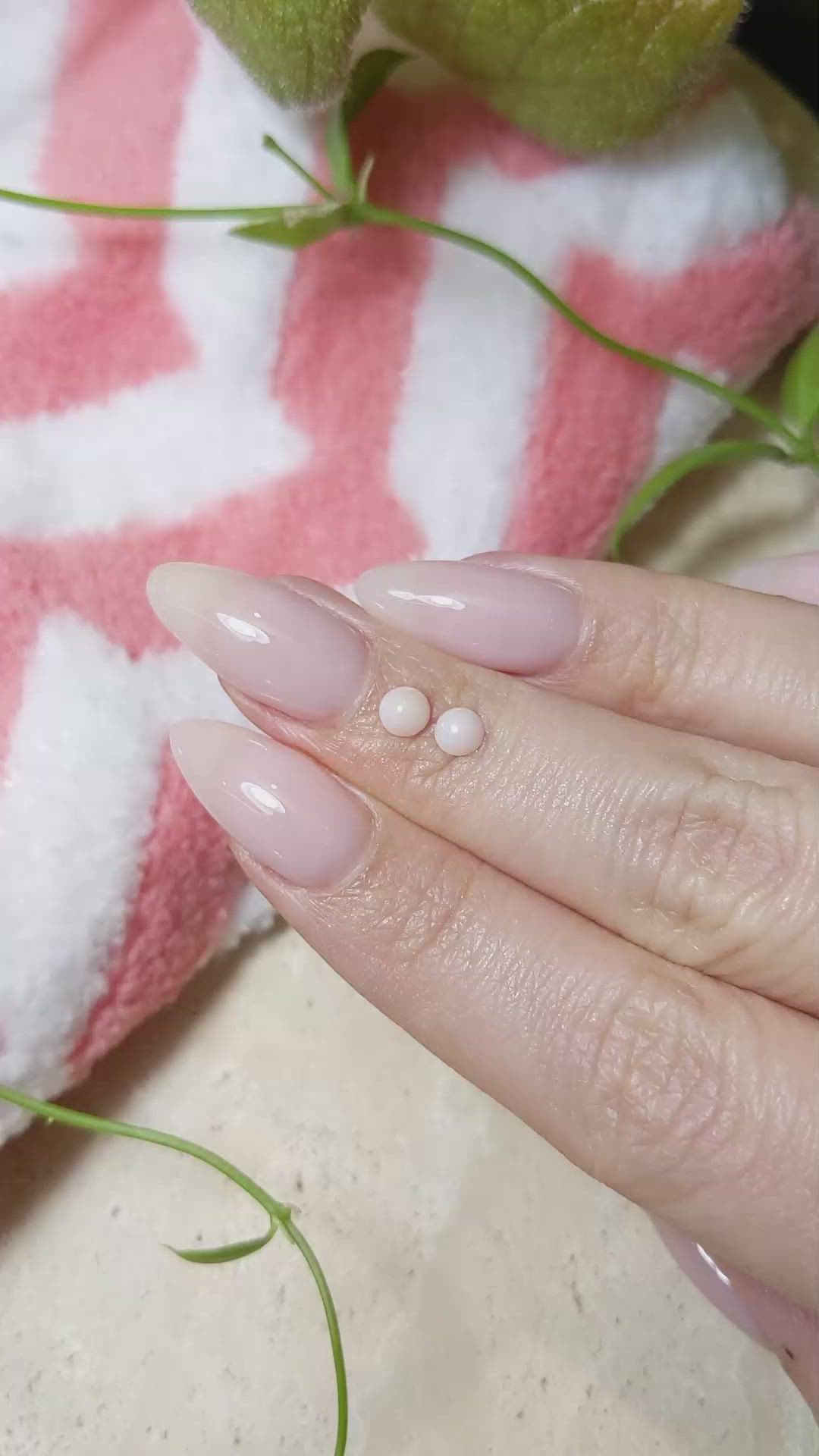 0.45 Ct.Tw.Total Carat Weight Cabochon Coral Pair from Italy Size Video