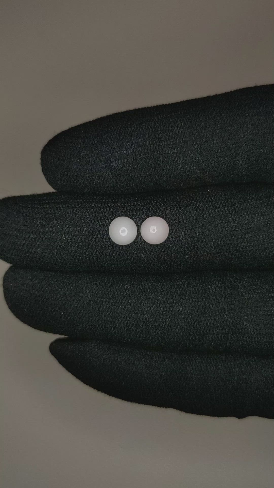 0.84 Ct.Tw.Total Carat Weight Cabochon Coral Pair from Italy Size Video