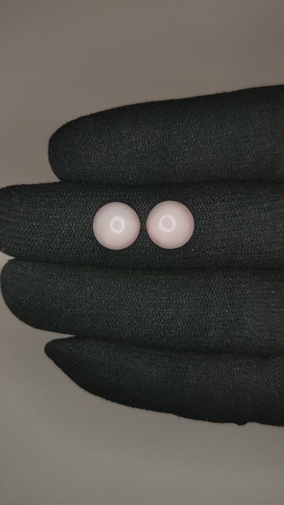 4.66&nbsp;Ct.Tw.Total Carat Weight Cabochon Coral Pair from Italy Size Video