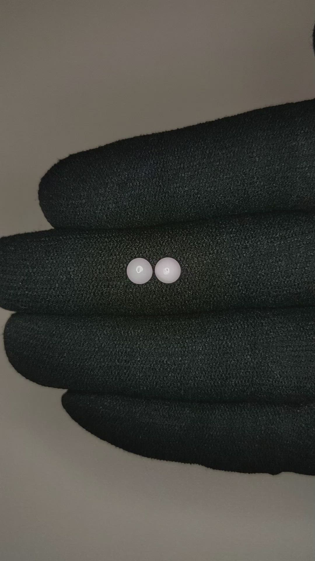 0.51 Ct.Tw.Total Carat Weight Cabochon Coral Pair from Italy Size Video