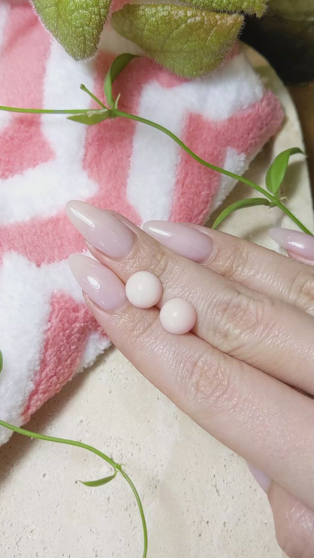 5.78 Ct.Tw.Total Carat Weight Cabochon Coral Pair from Italy Size Video