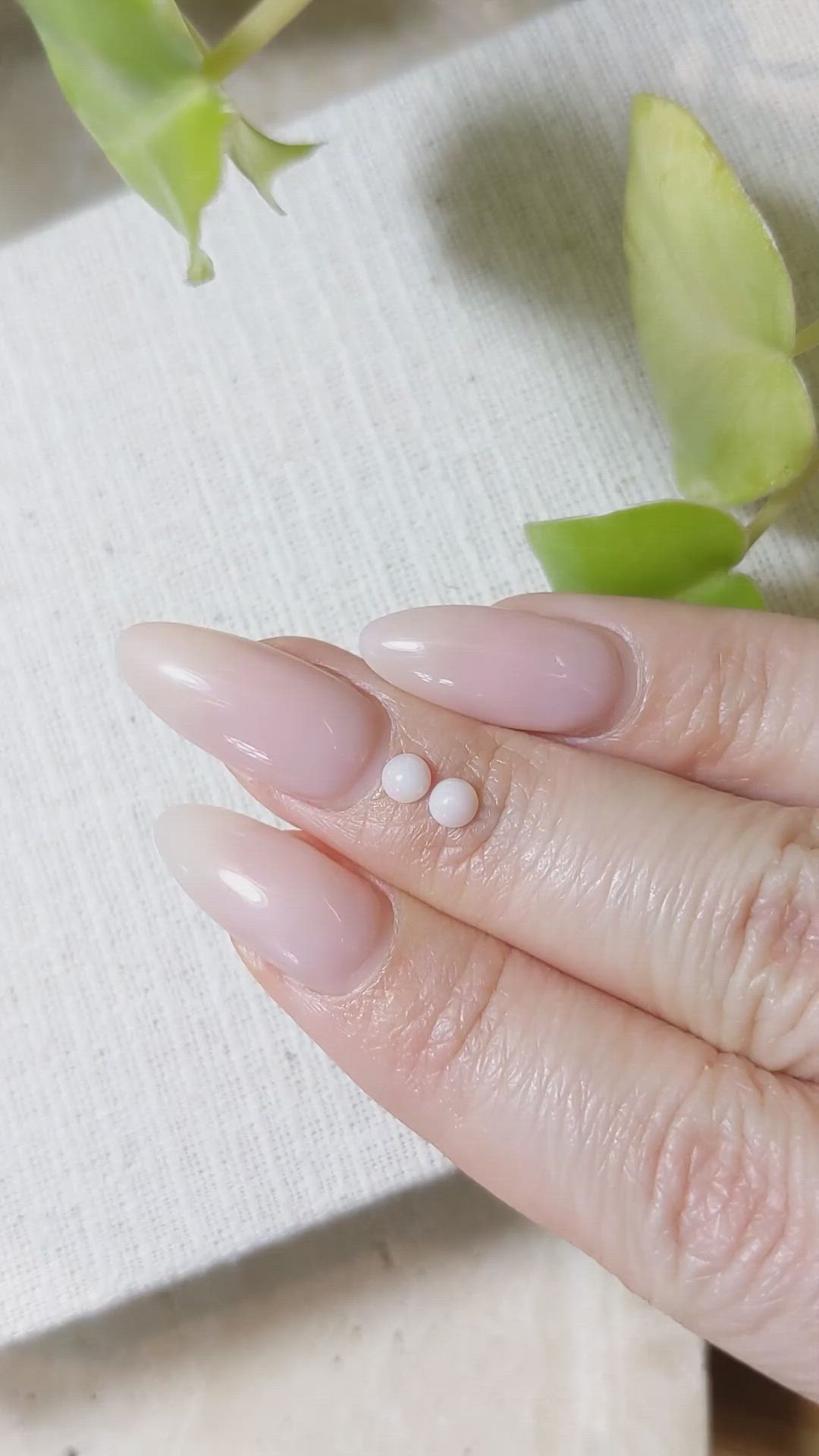 0.33 Ct.Tw.Total Carat Weight Cabochon Coral Pair from Italy Size Video