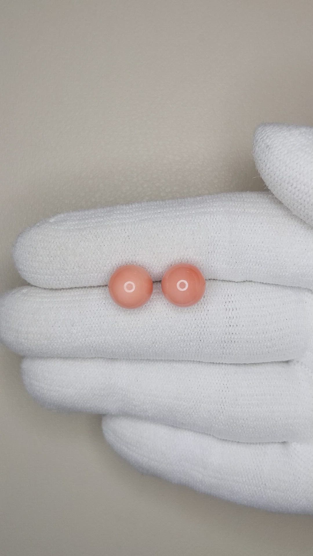 7.51 Ct.Tw.Total Carat Weight Coral Pair from Italy Size Video