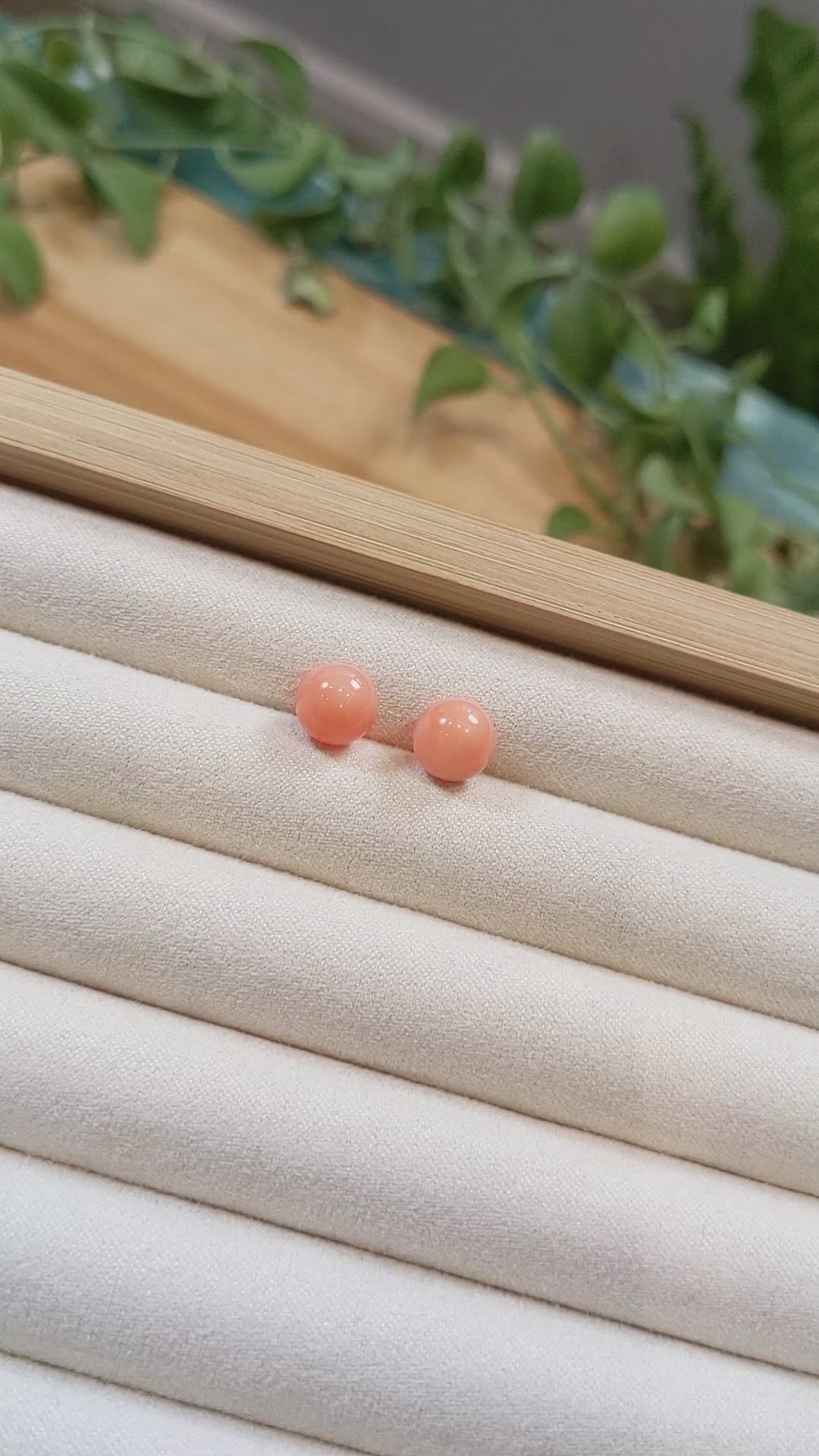 7.51 Ct.Tw.Total Carat Weight Coral Pair from Italy Size Video