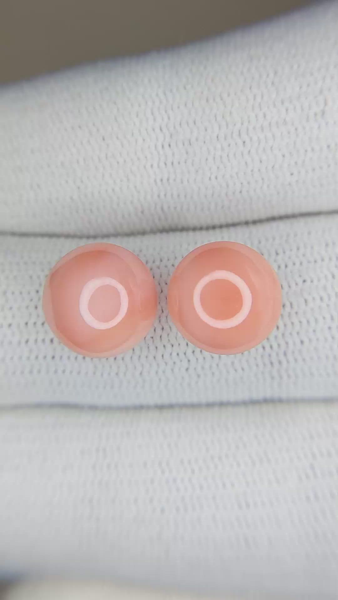 9.00&nbsp;Ct.Tw.Total Carat Weight Coral Pair from Italy Size Video