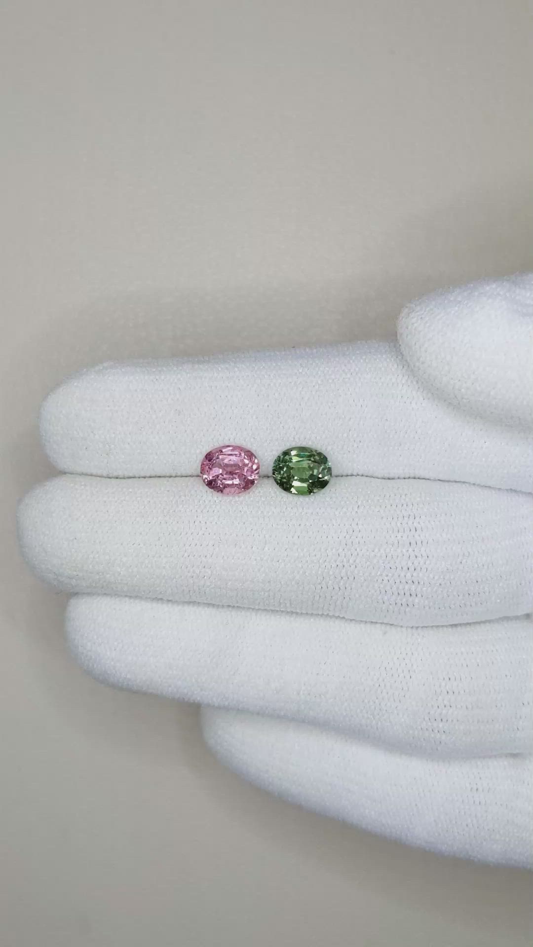 1.90&nbsp;Ct.Tw.Total Carat Weight Tourmaline Pair from Nigeria Size Video