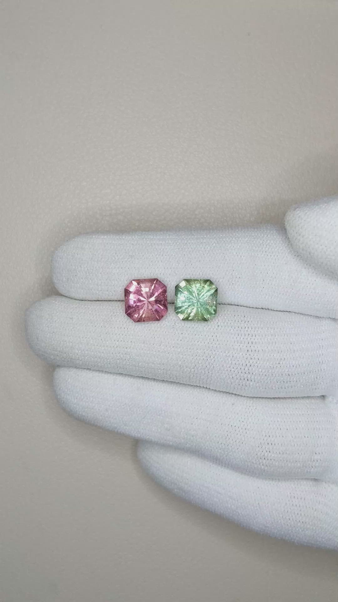 5.00&nbsp;Ct.Tw.Total Carat Weight Tourmaline Pair from Afghanistan Size Video
