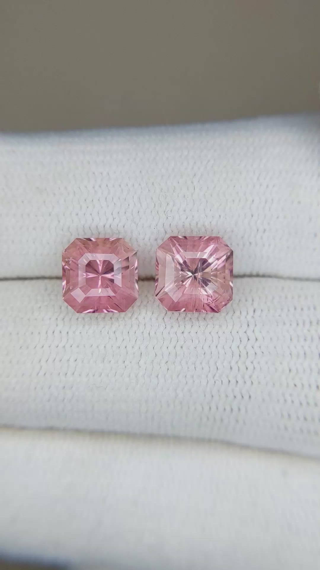 3.68 Ct.Tw.Total Carat Weight Tourmaline Pair from Afghanistan Size Video