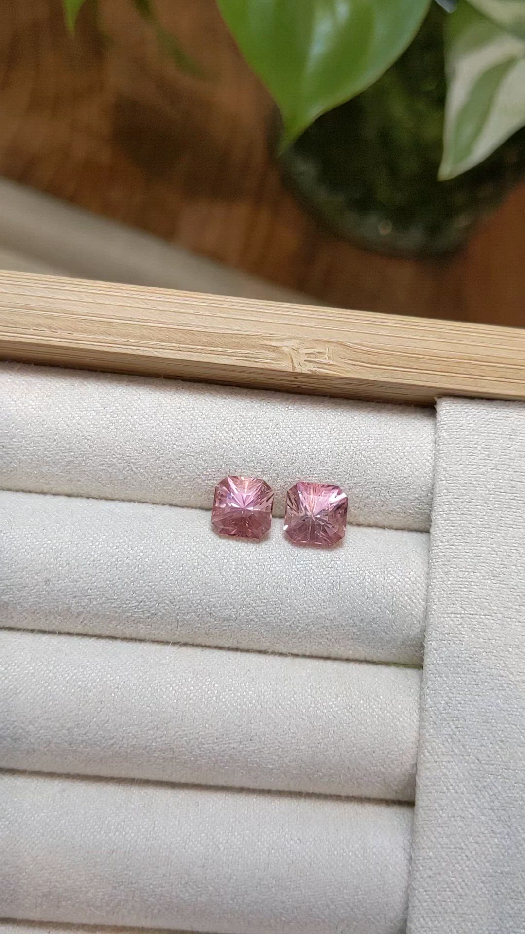 3.68&nbsp;Ct.Tw.Total Carat Weight Pink Tourmaline Pair from Afghanistan Size Video