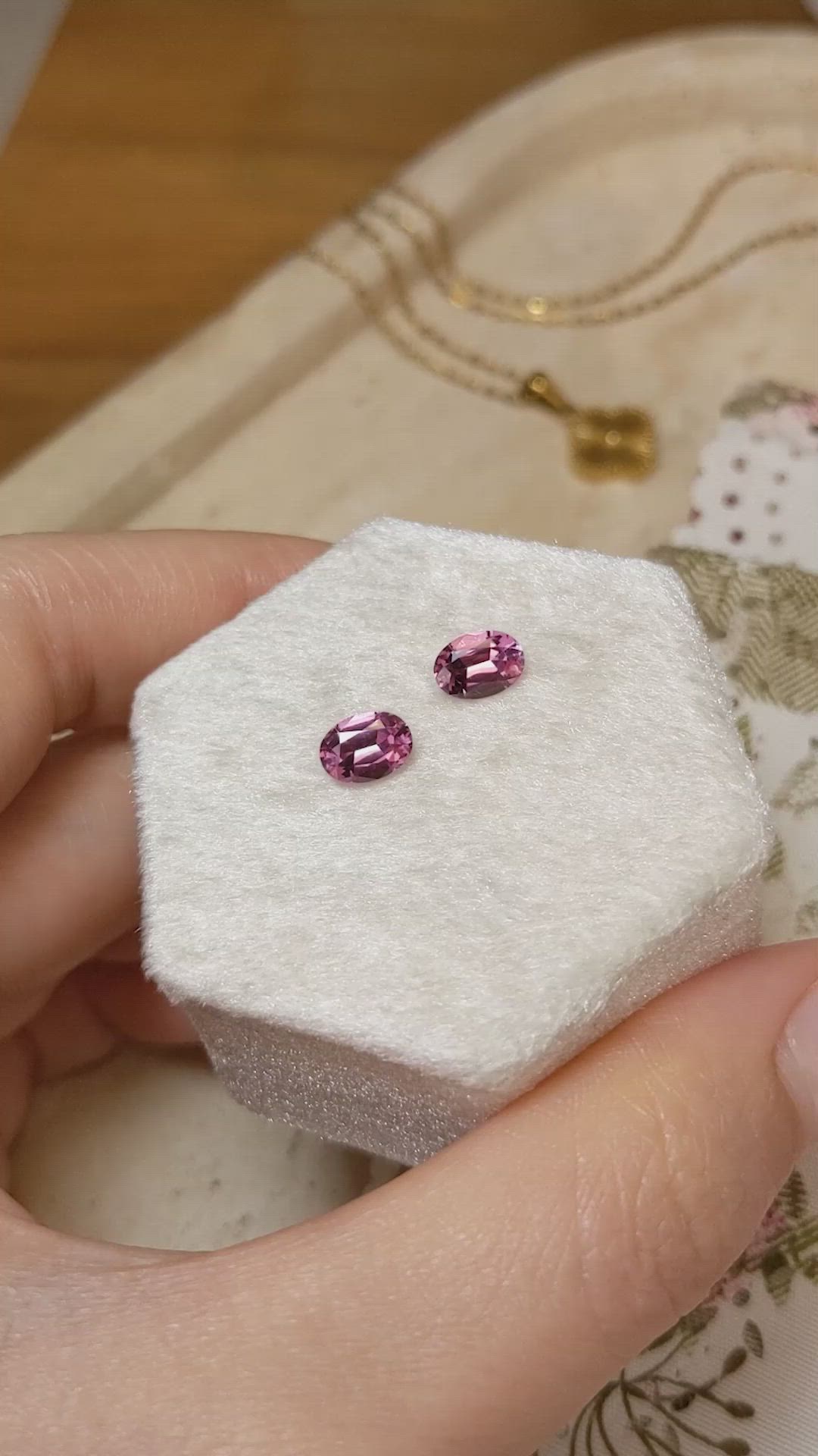 1.67 Ct.Tw.Total Carat Weight Spinel Pair from Tanzania Size Video